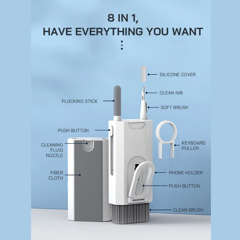 8-in-1 Electronics Cleaning Kit – Keyboard, Earbuds & Screen Electronics Cleaning Kit HIP