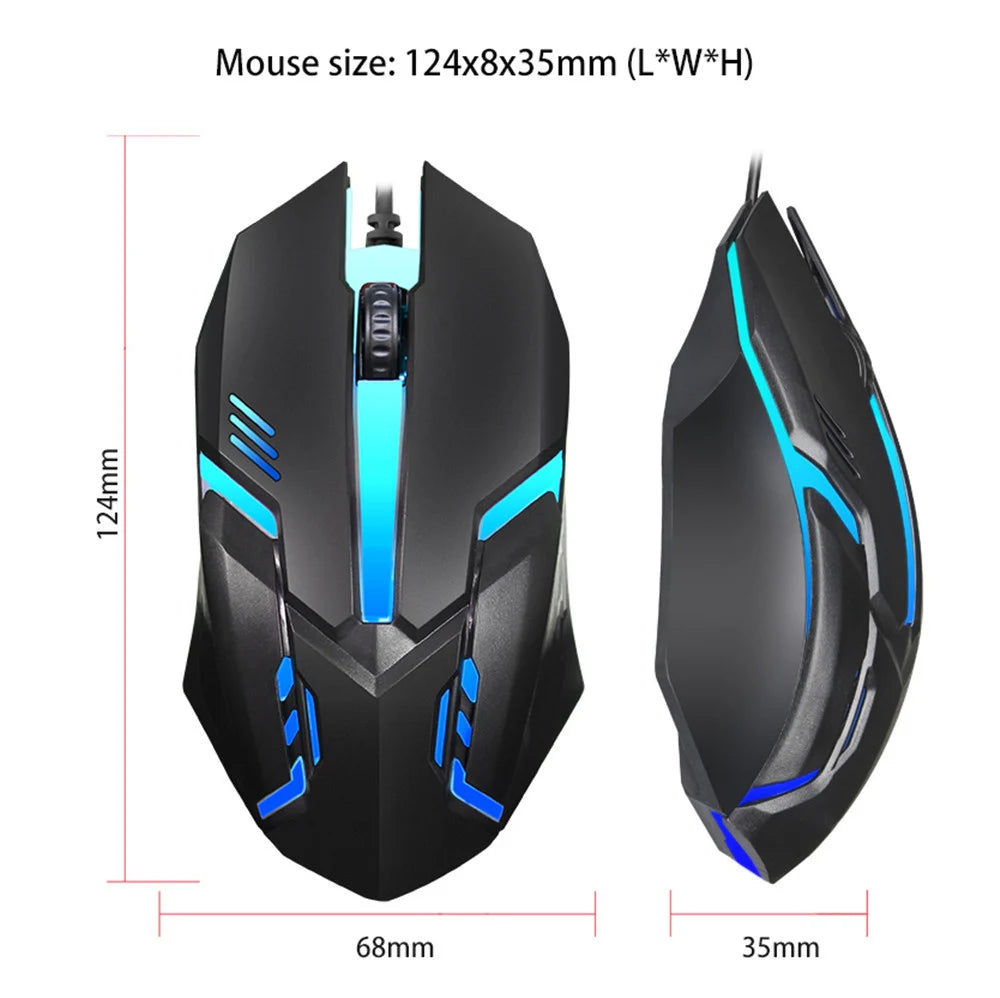 Kebidumei 5000 DPI Wired Gaming Mouse – 7-Color LED RGB Wired Gaming Mouse HIP