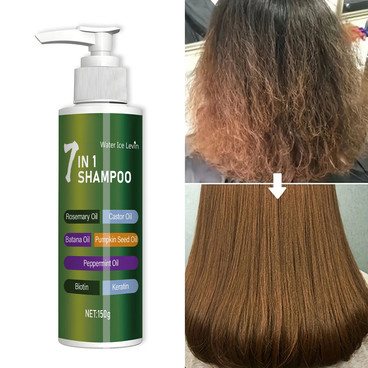 7-in-1 Rosemary, Batana & Castor Oil Shampoo | All Hair Types Moisturizing Shampoo HIP