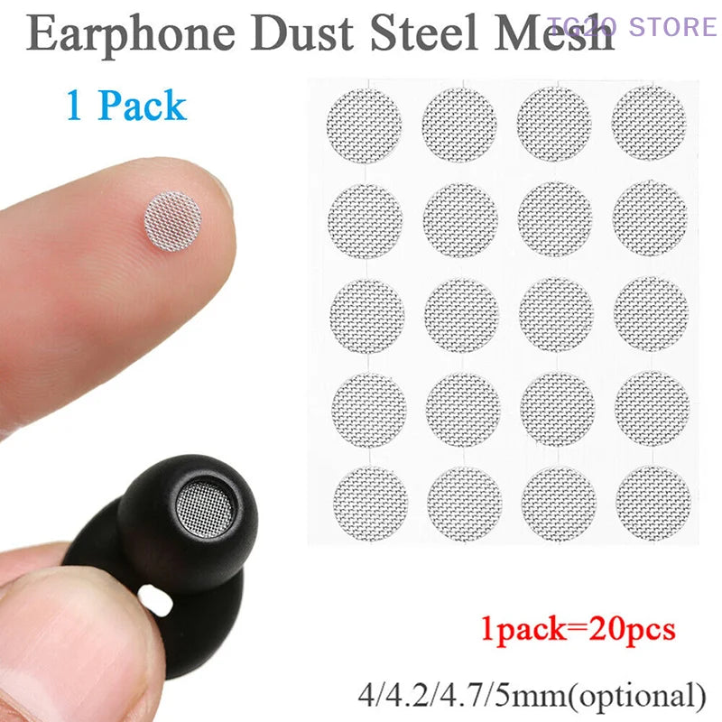 DIY Earphone Dustproof Steel Mesh 20-Pack | 4mm–5mm Earphone Accessories HIP