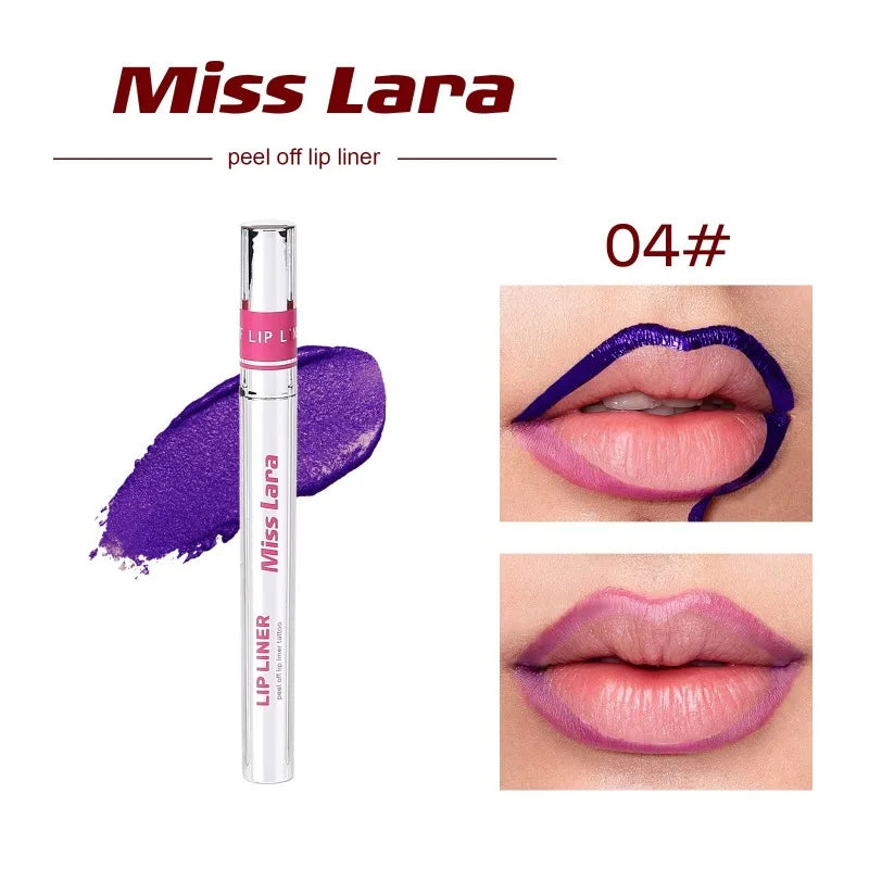Waterproof Peel Off Lip Liner Pencil Long Lasting Lip Contour Makeup Pencil Transfer Resistant Smooth Lip Definer Daily Cosmetic HIP 04