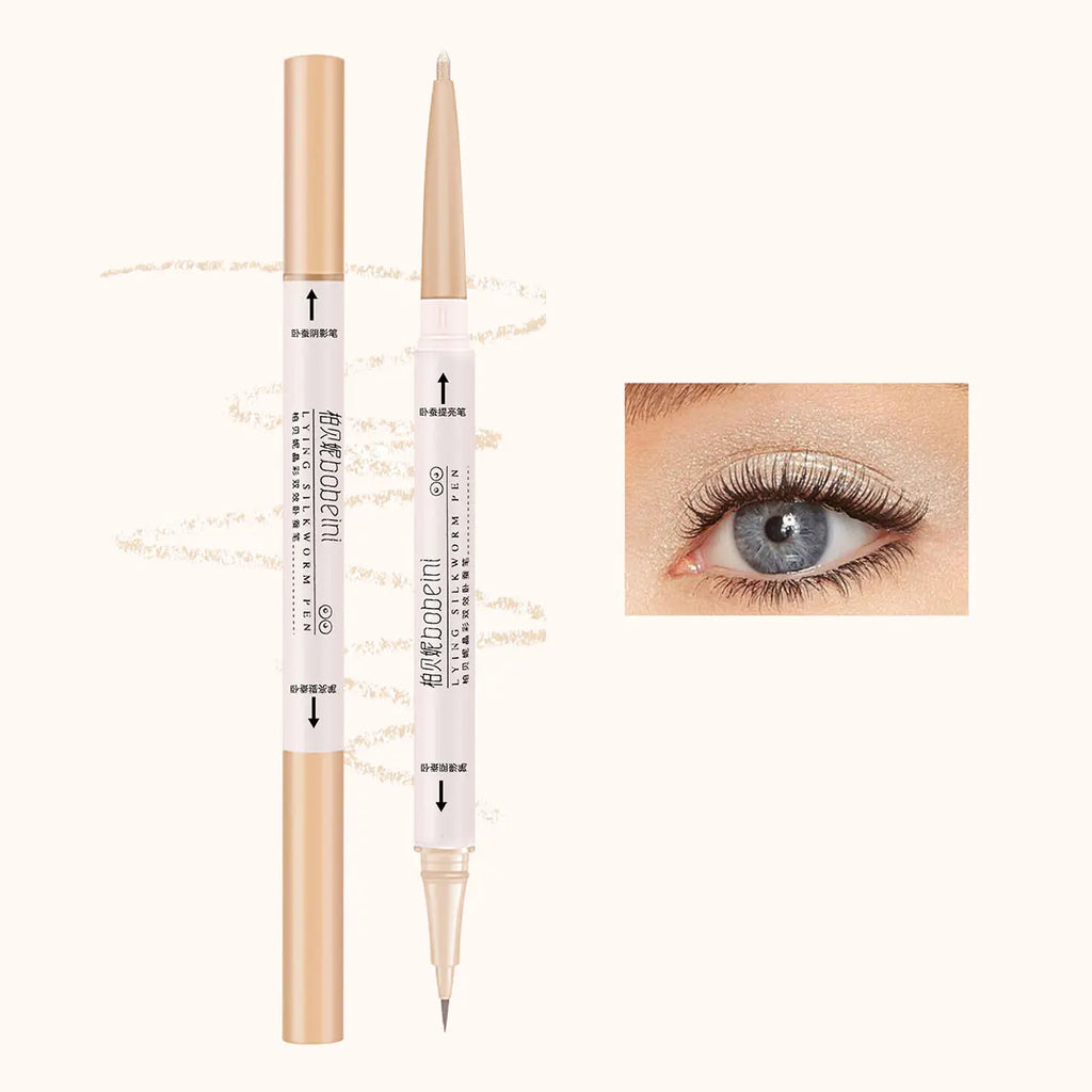 Double-Ended Silkworm Eye Pen – Matte & Glitter Highlight Eye Highlighter Pen HIP 202301-1