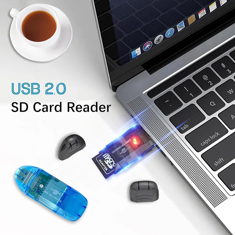 USB 2.0 Multi-Card Reader – SD SDHC MMC Micro SD Adapter USB Card Reader HIP