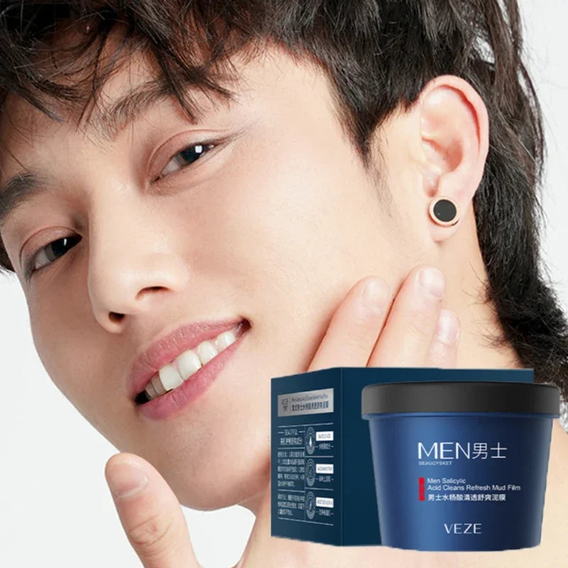 Men's Salicylic Acid Clay Mask – Oil Control & Pore Cleansing Clay Face Mask HIP