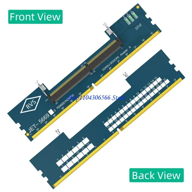 SO DDR5 to DDR5 U DIMM Adapter Module – 6-Layer PCB Test Board Memory Adapter Module HIP