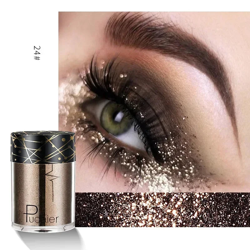 New Glitter Eye Shadow Professional Makeup Monochrome Shining Eyeshadow Sequins Universal Party Cosmetic HIP 24