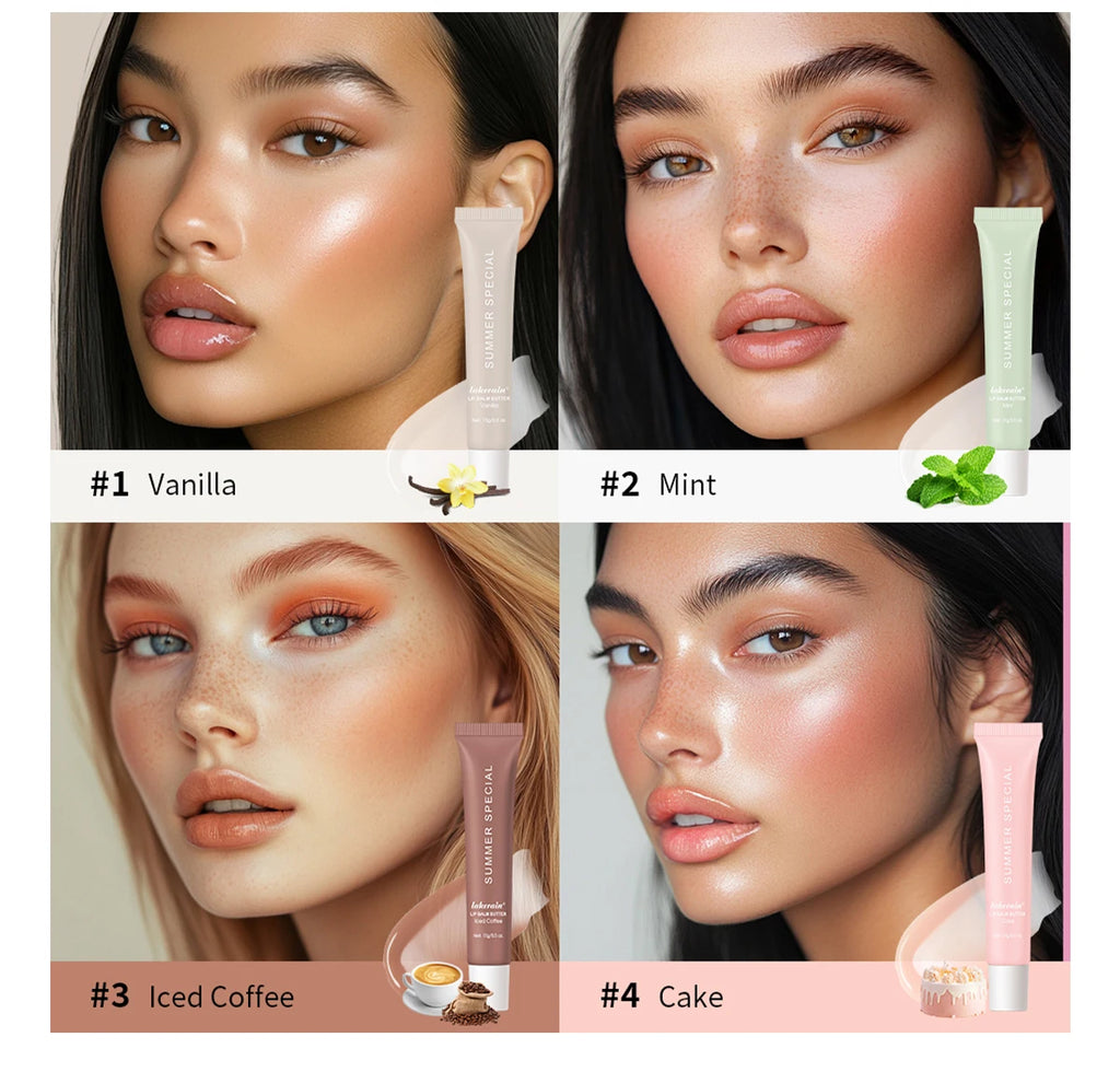 5pcs Lip Stain Hydrating Lip Balm Plumping Lip Oil Glossy Lip Glaze Stick Moisturizing Lip Cosmetic Christmas Gift For Women HIP
