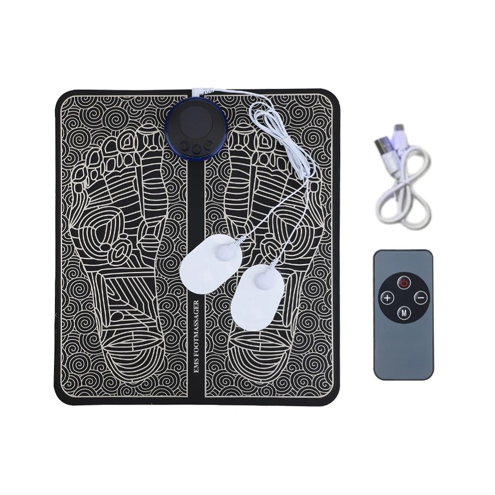 CAMMUO EMS Foot Massage Pad – 8 Modes, Portable & Foldable EMS Foot Massager HIP Upgraded version
