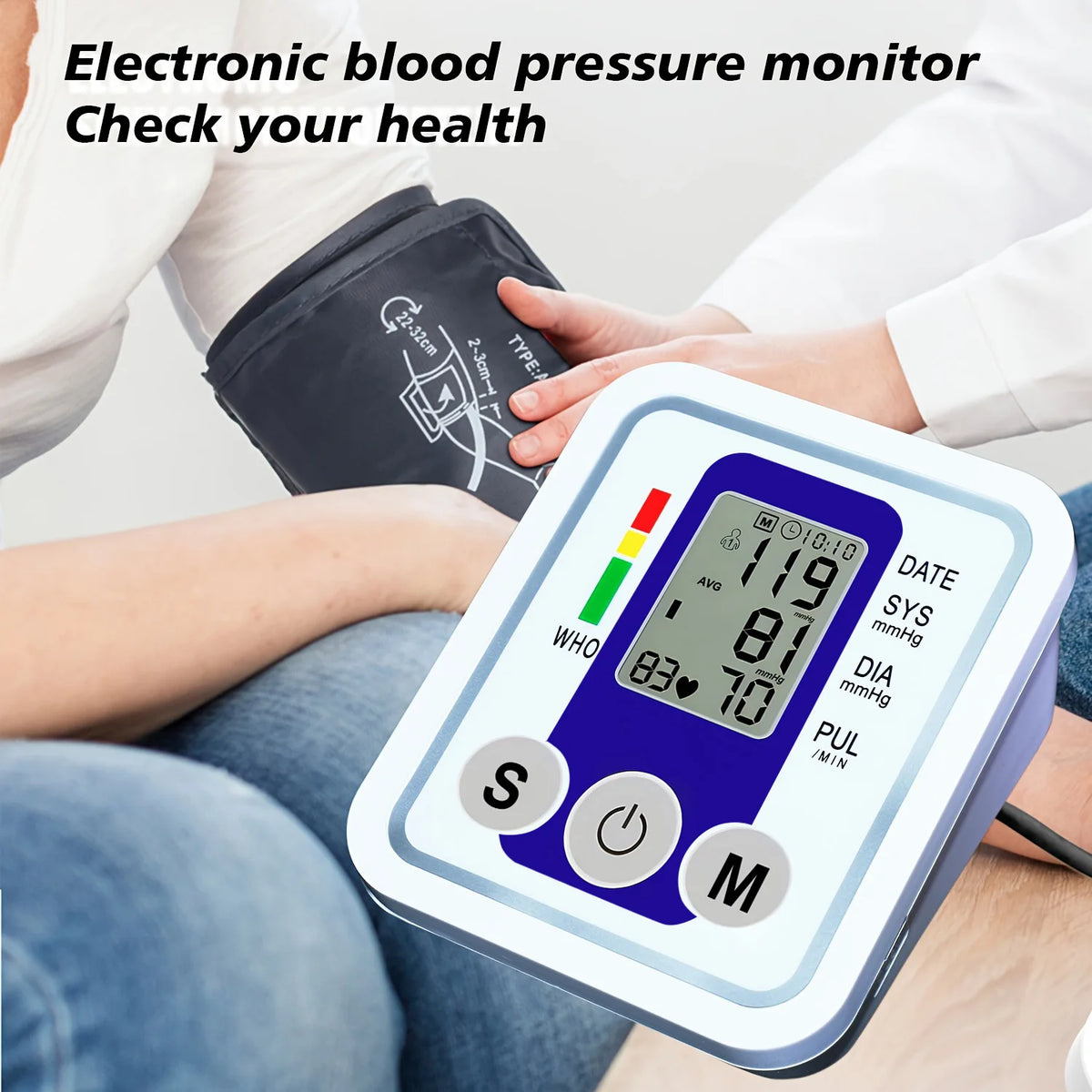 Digital Arm Blood Pressure Monitor – Automatic BP & Pulse Blood Pressure Monitor HIP