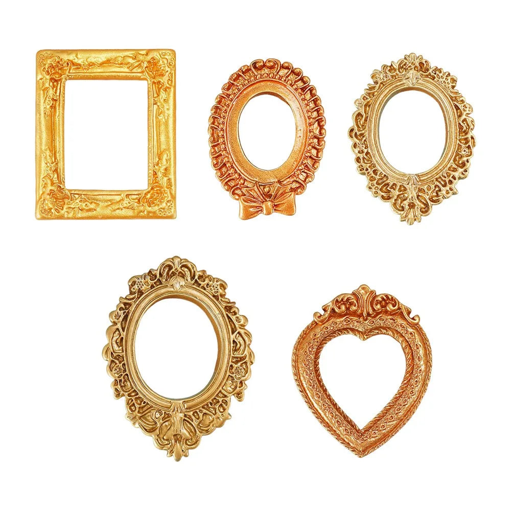 Gold Resin DIY Mini Shadow Box Photo Frames – Set of 5/8 Mini Shadow Box Frames HIP 5pcs-1