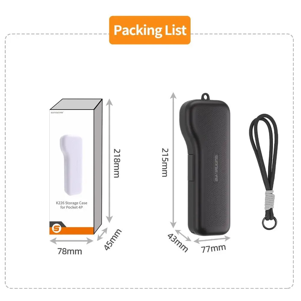 Sunnylife Protective Case & Storage Box for DJI Osmo Pocket 4P Camera Storage Case HIP
