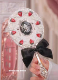 Flower Knows Handheld Makeup Mirror – Strawberry & Butterfly Handheld Makeup Mirror HIP black
