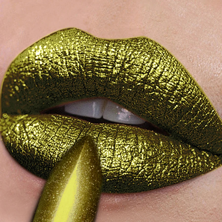 MCD Smoky Green Glitter Shimmer Lip & Eye Pen – Korean Makeup Glitter Lip Shimmer Pen HIP