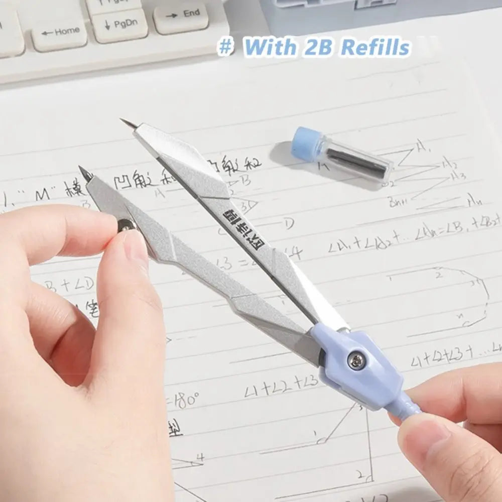 9-Piece Geometry Set – Ruler, Compass, Protractor & Pencil Geometry Drawing Set HIP