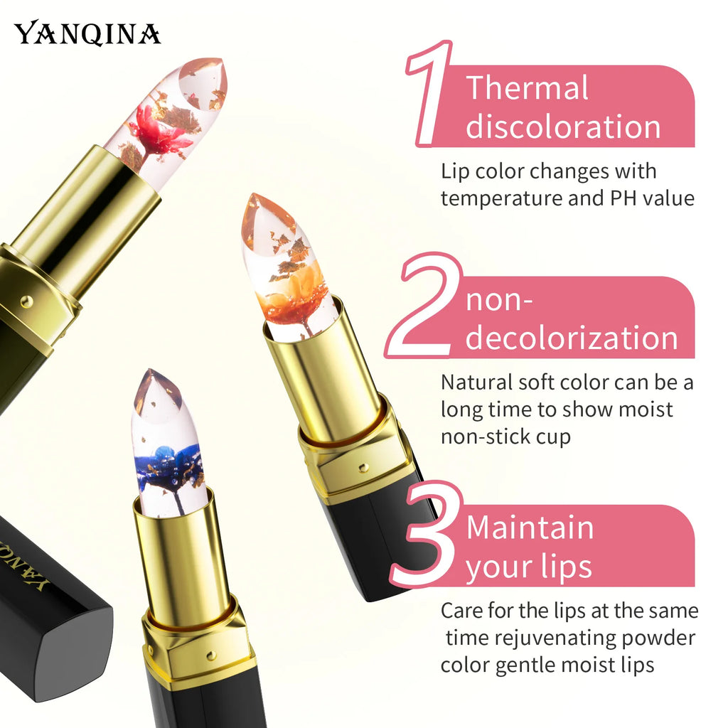 Magic Color-Changing Flower Jelly Lipstick – Moisturizing Jelly Lipstick HIP