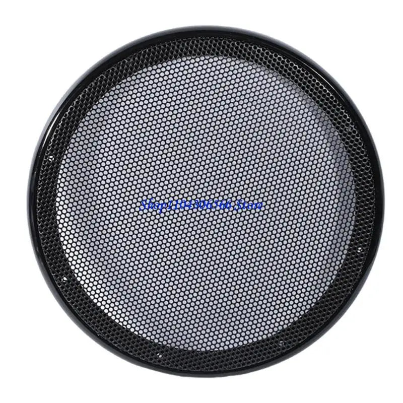 10" Loudspeaker Grill Mesh Guard – High-Gloss Metal ABS Cover Speaker Grill Cover HIP black circle black n CN