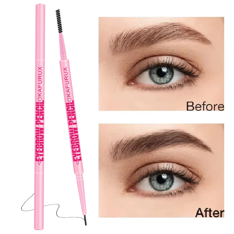 KAFURUX Waterproof Ultra-Fine Double-Ended Eyebrow Pencil 6 Colors Eyebrow Pencil HIP