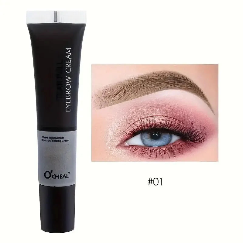 Long-lasting Eyebrow Gel Makeup Semi-permanent Waterproof ColorSweat-proof Film Forming Dye Eyebrow Cream Tint Cosmetics HIP 01Light Brown