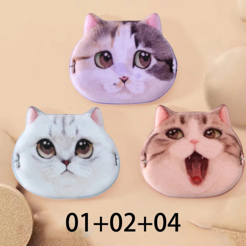 1/4pcs Kitty Air Cushion Powder Puff Cute Cat Cosmetic Puffs Hydrophilic Non-latex Facial Foundation Beauty Tool Dry Wet Makeup HIP 3Pcs Mix C