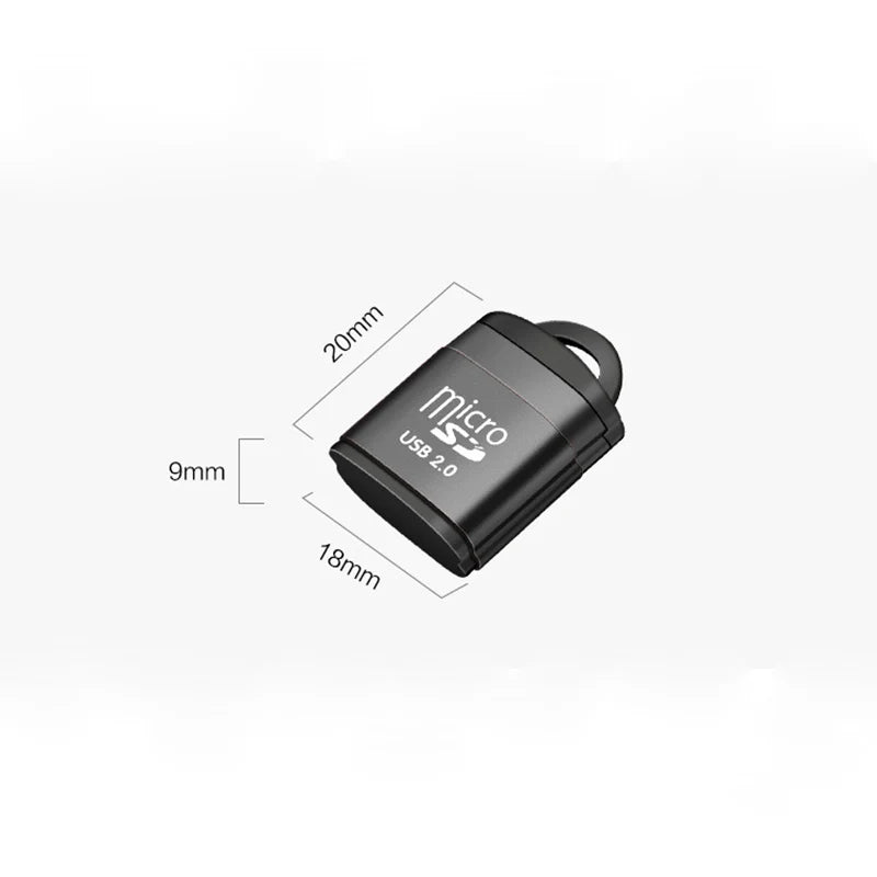 Mini USB 2.0 Micro SD TF Card Reader with Anti-Lost Chain USB Card Reader HIP