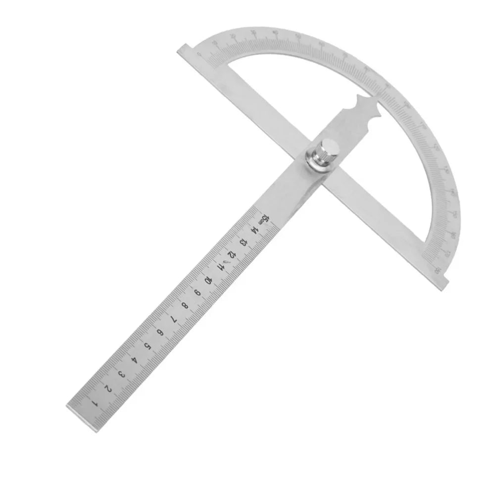 Stainless Steel Rotary Arm Protractor 15cm | 0–180° Ruler Rotary Arm Protractor HIP
