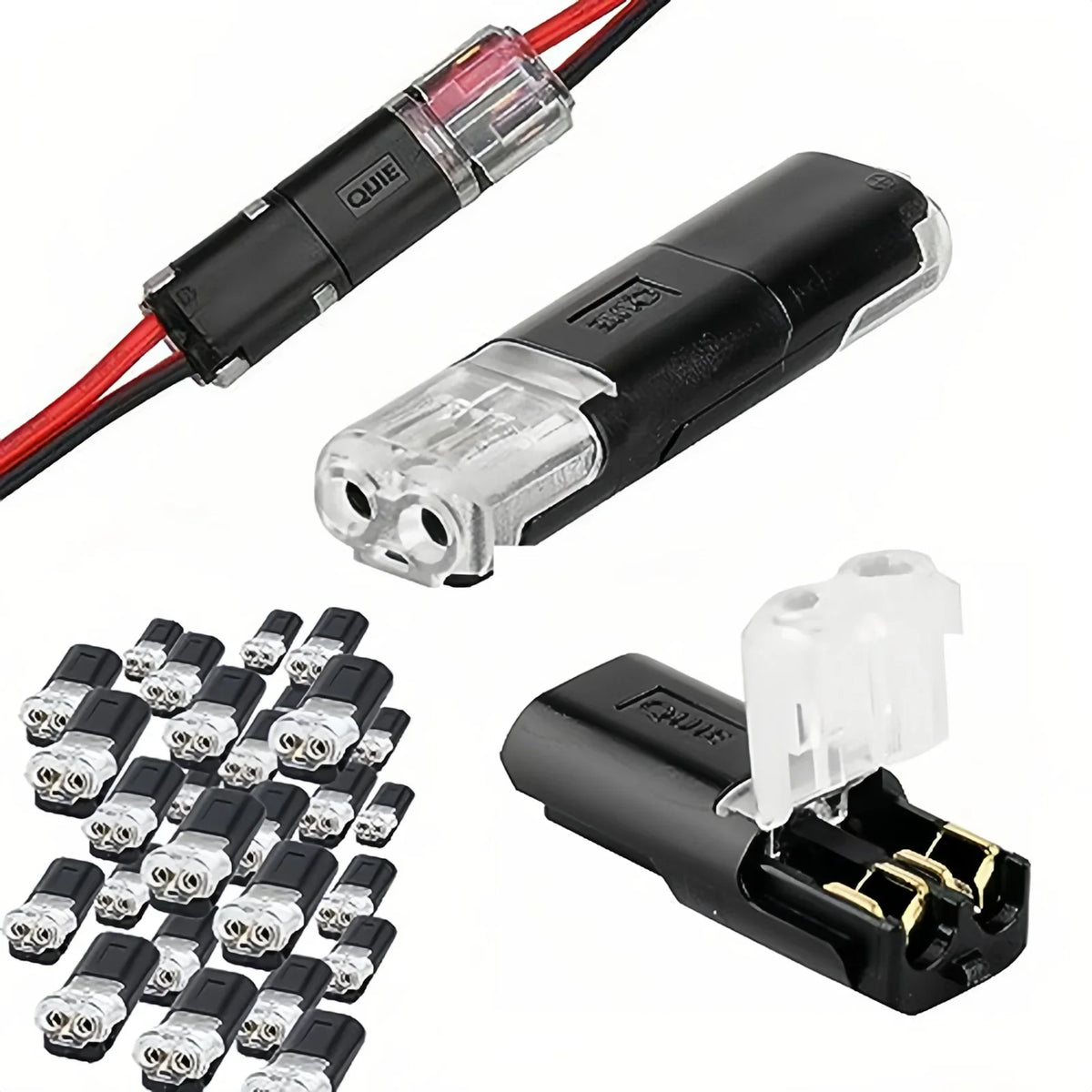Waterproof 2-Pin Wire Connector – Snap Terminal 20/30 Pack Wire Connector Terminal HIP