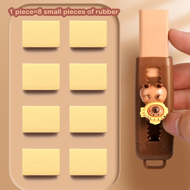 Retractable Capybara Eraser – Novelty Stationery for Kids Novelty Eraser HIP