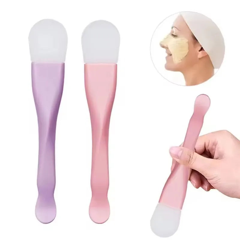 Dual-Ended Silicone Mask Brush & Spatula | Face Applicator Mask Applicator Brush HIP