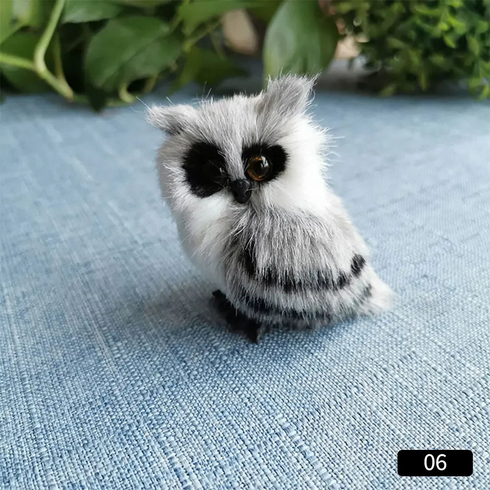 Simulation Owl Ornaments Plush Toys Cute Doll Artificial Fur Toy Christmas Tree Decor Pendant Christmas Gift For Kids Home Decor HIP B 6