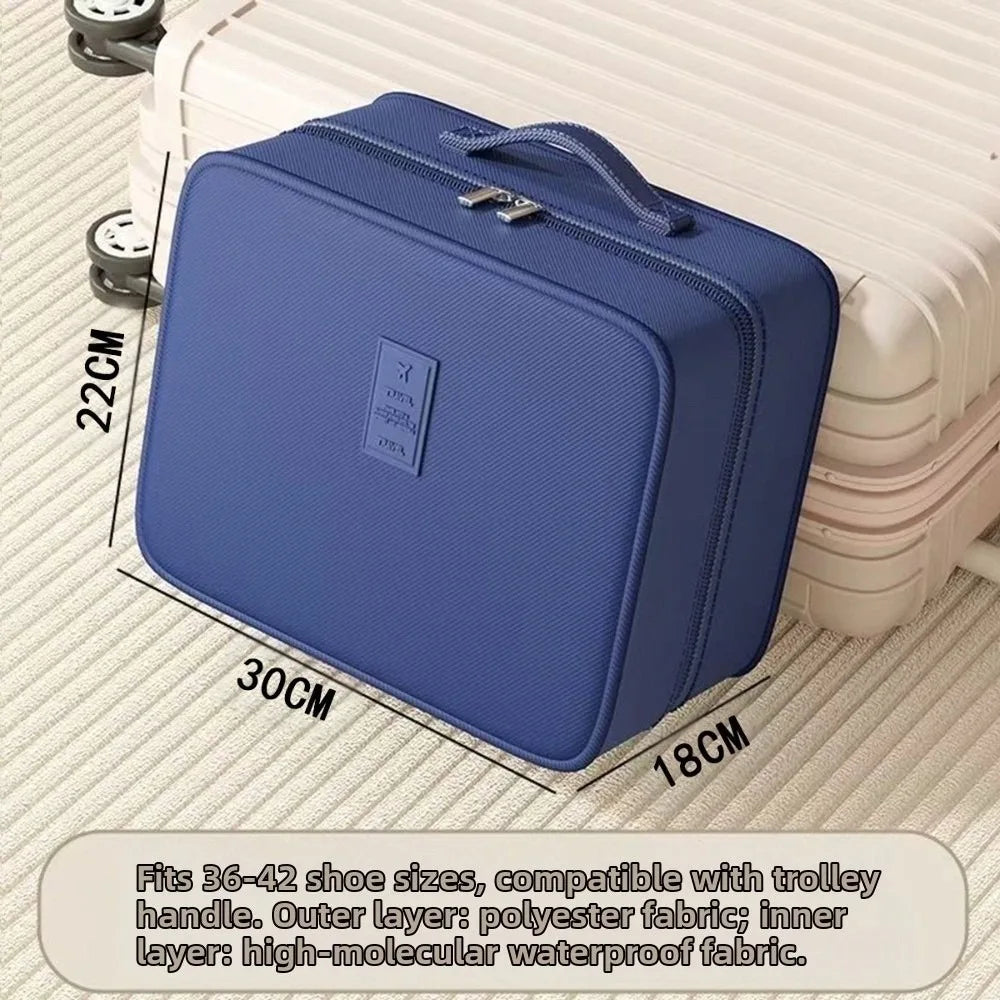 Multi-Layer Waterproof Travel Shoe Bag – Holds 4 Pairs Travel Shoe Bag HIP Blue