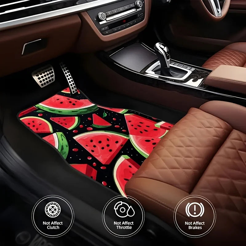 Set of 4 Watermelon Car Floor Mats – Universal Fit Car Floor Mats HIP