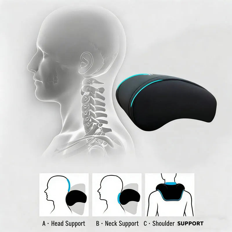 Memory Foam Car Neck Pillow – Nappa Leather Headrest Cushion Car Neck Pillow HIP