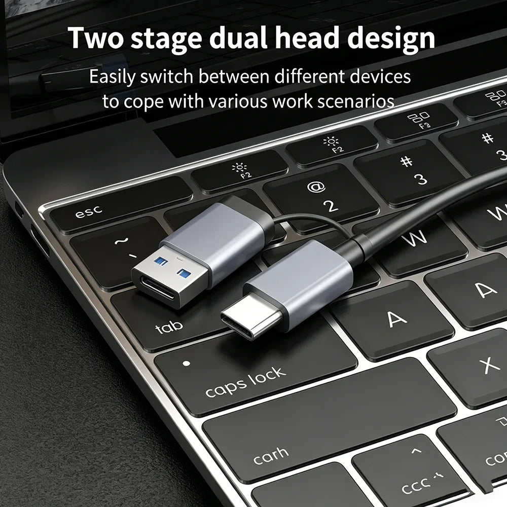 6-in-2 USB C Hub & CF/SD/TF Card Reader – 5Gbps USB 3.0 USB C Hub Adapter HIP