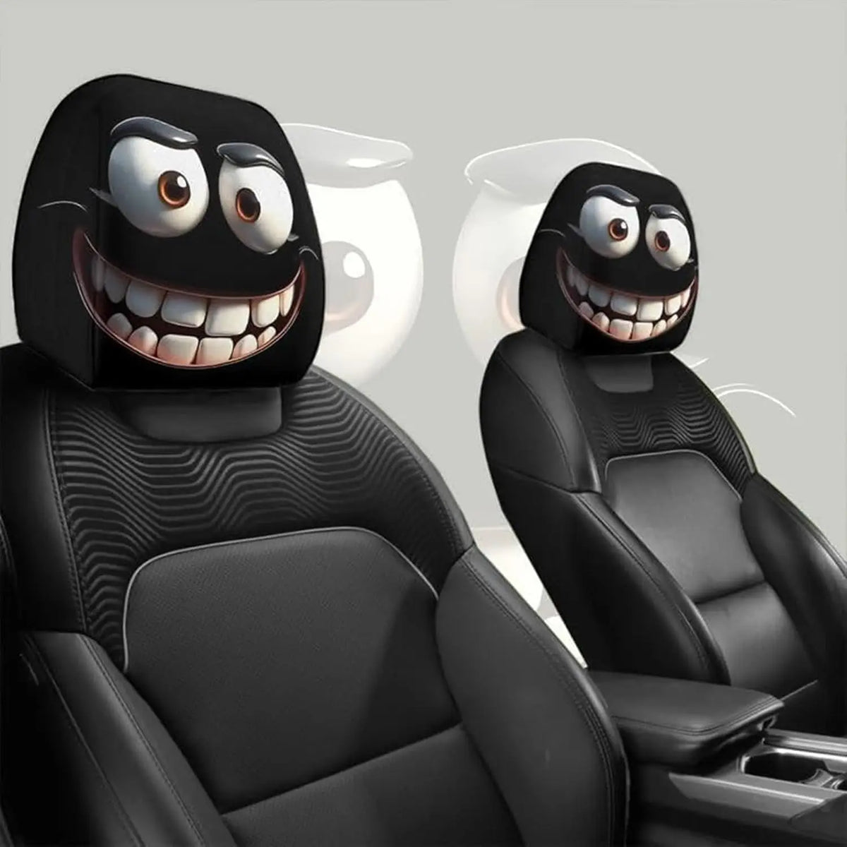Funny Cartoon Car Headrest Covers – 2PCS Universal Fit Car Headrest Cover HIP