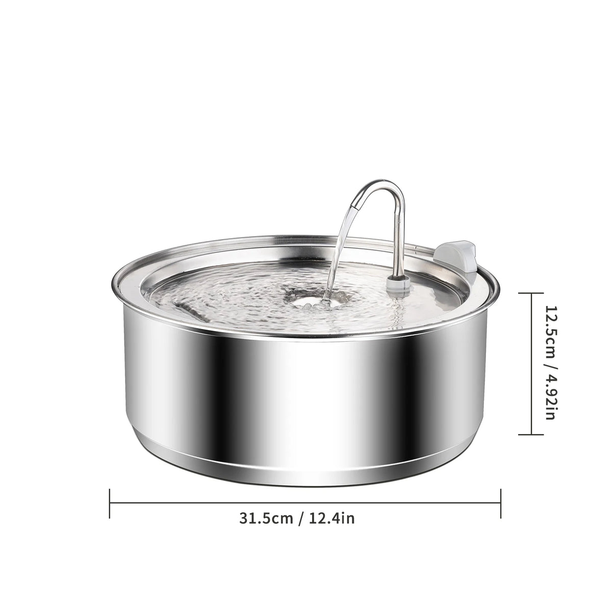 8L Large capacity stainless steel water dispenser with Sensor for dogs cats,Dog water fountain,Dog Cat Pet Water Feeder Bowl HIP