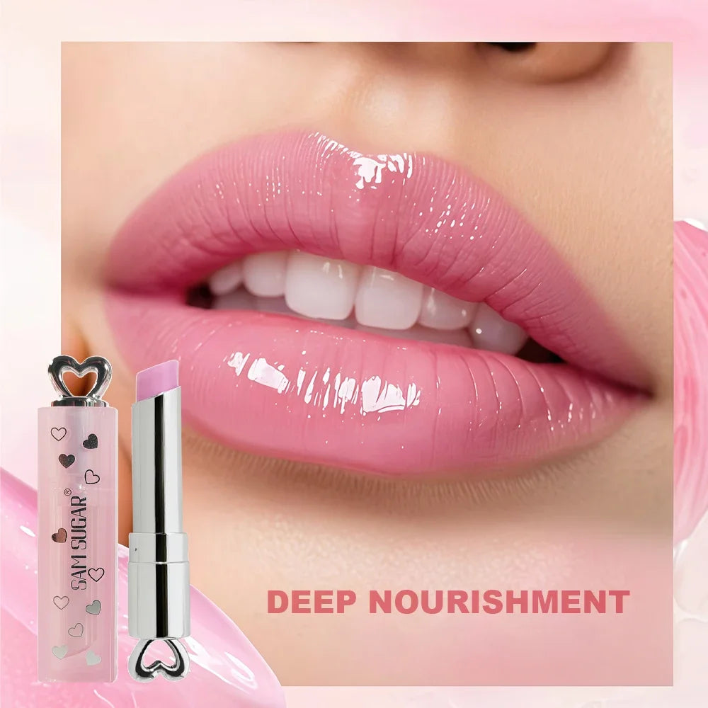 SAM SUGAR Color Changing Jelly Lip Balm – Moisturizing Tint Color Changing Lip Balm HIP