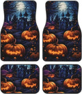 Pumpkin Castle Car Floor Mats Set of 4 – Anti-Slip All-Weather Car Floor Mats HIP black