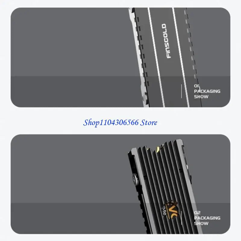 M.2 22110 NVMe SSD Aluminum Heatsink with Thermal Pad SSD Heatsink HIP