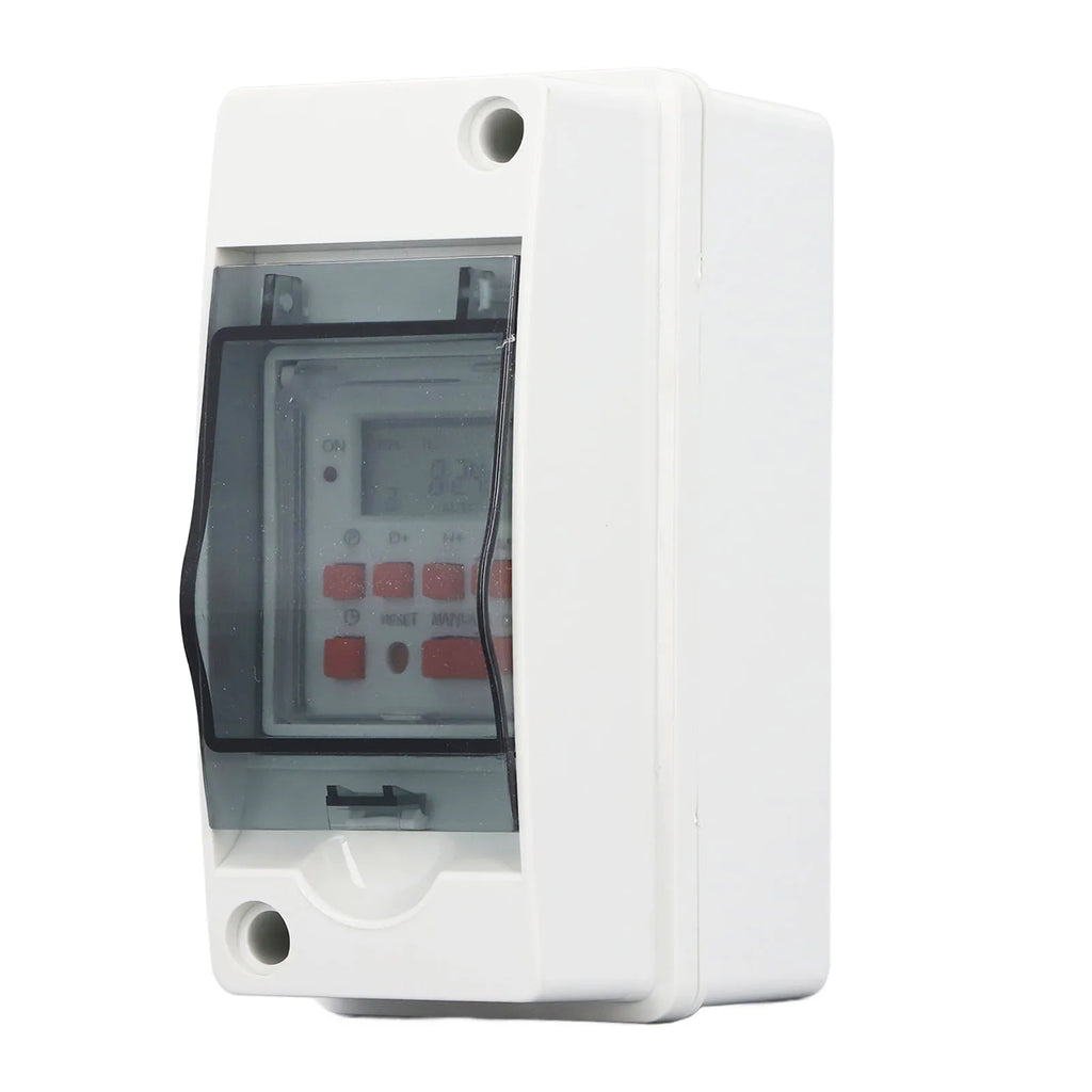 Timer Switch 7 Day 28 On Off Schedules Programmable LCD Display Digital Timer Switch with Waterproof Box AC85‑265V HIP