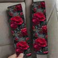 Red Rose Lace Car Seat Belt Shoulder Pad Covers – Set of 2 Seat Belt Cover HIP 1