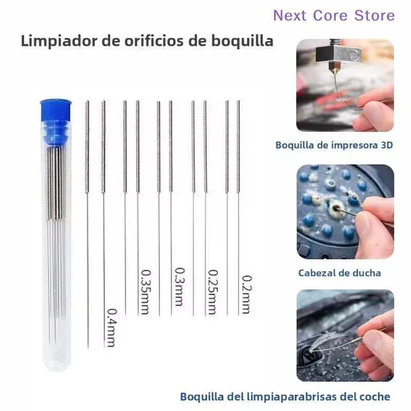 10-Pc Stainless Steel Nozzle Cleaning Needle Kit | 0.15–1.0mm Nozzle Cleaning Kit HIP