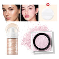 3pcs Luminous Setting Spray & Matte Setting powder Shimmery Liquid Long Lasting Multi-use Setting Makeup Kit Free Puff HIP set2