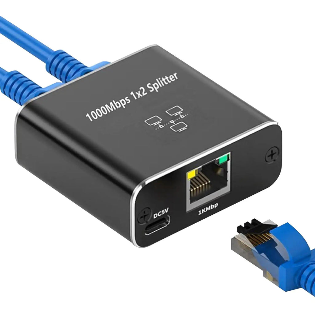 1000Mbps RJ45 Ethernet Splitter – 1 to 4 LAN Network Adapter Ethernet Network Splitter HIP
