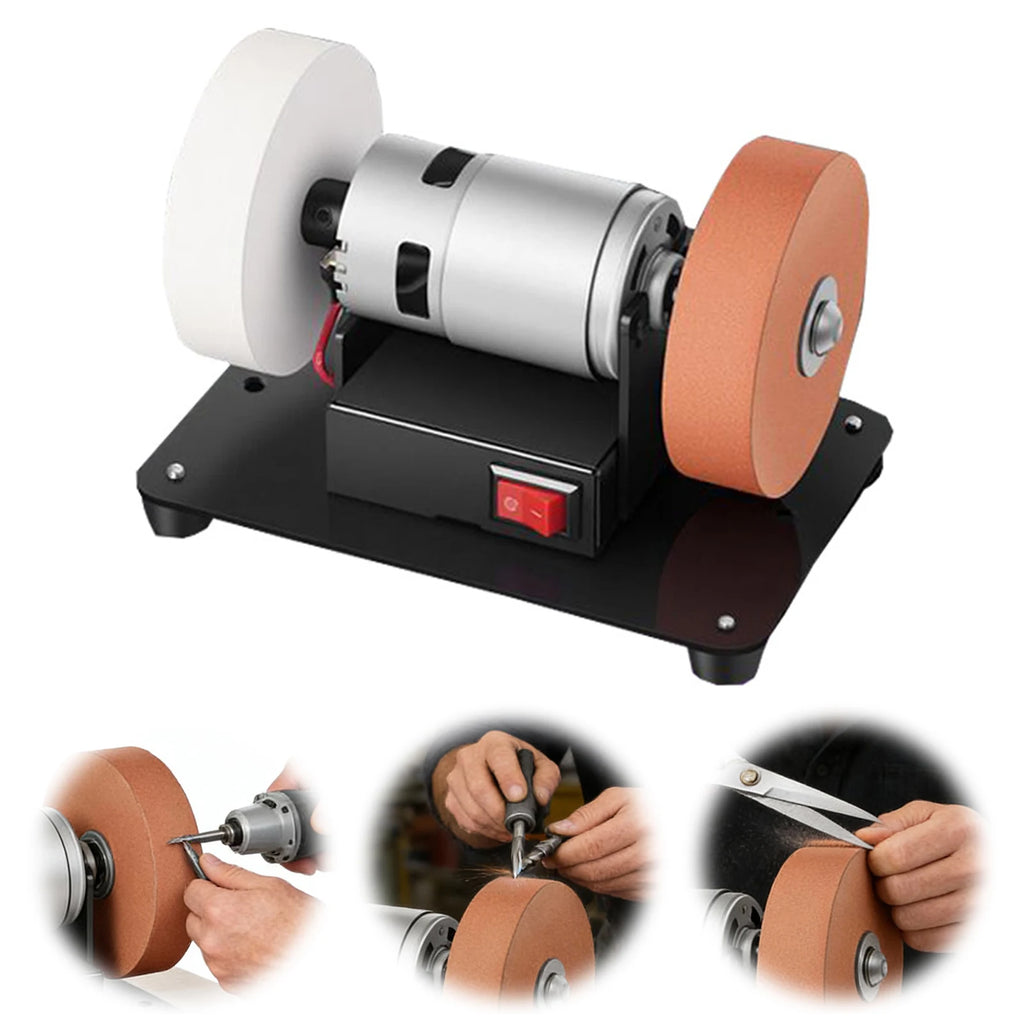 Mini Bench Grinder 2-Wheel 96W Variable Speed – Metal & Wood Bench Grinder HIP
