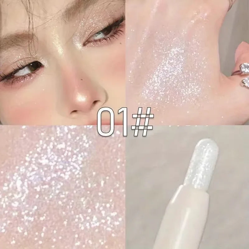 2-in-1 Lying Silkworm Highlighter & 3D Eyeliner Pen Dual-Ended Eyeliner Pen HIP 01