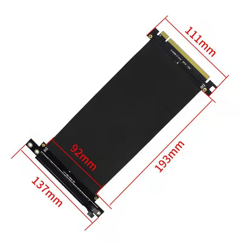 PCIe 3.0 x16 GPU Ribbon Extension Cable 20CM – Flat Flex GPU Extension Cable HIP