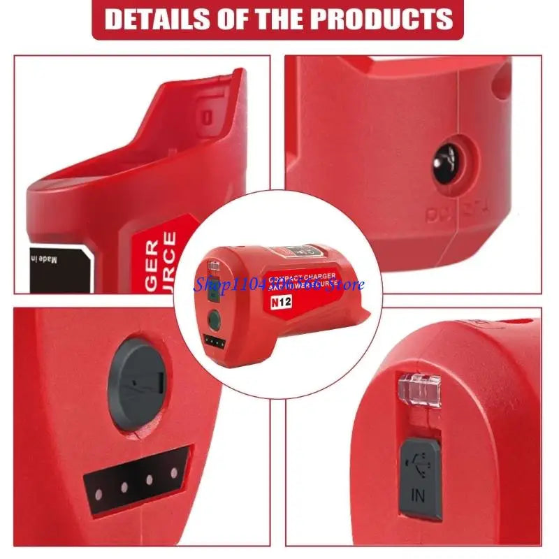 12V USB Power Adapter for N12 Battery – Portable Charger Battery Charging Adapter HIP CN