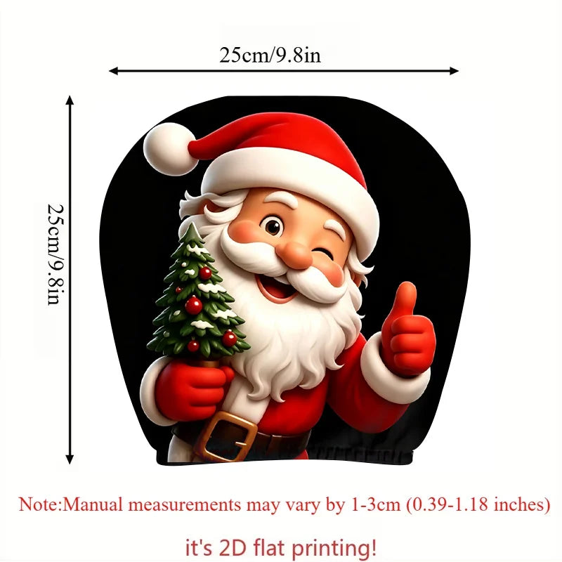 Santa Claus Christmas Car Headrest Covers Set of 2 | Holiday Car Seat Cover HIP