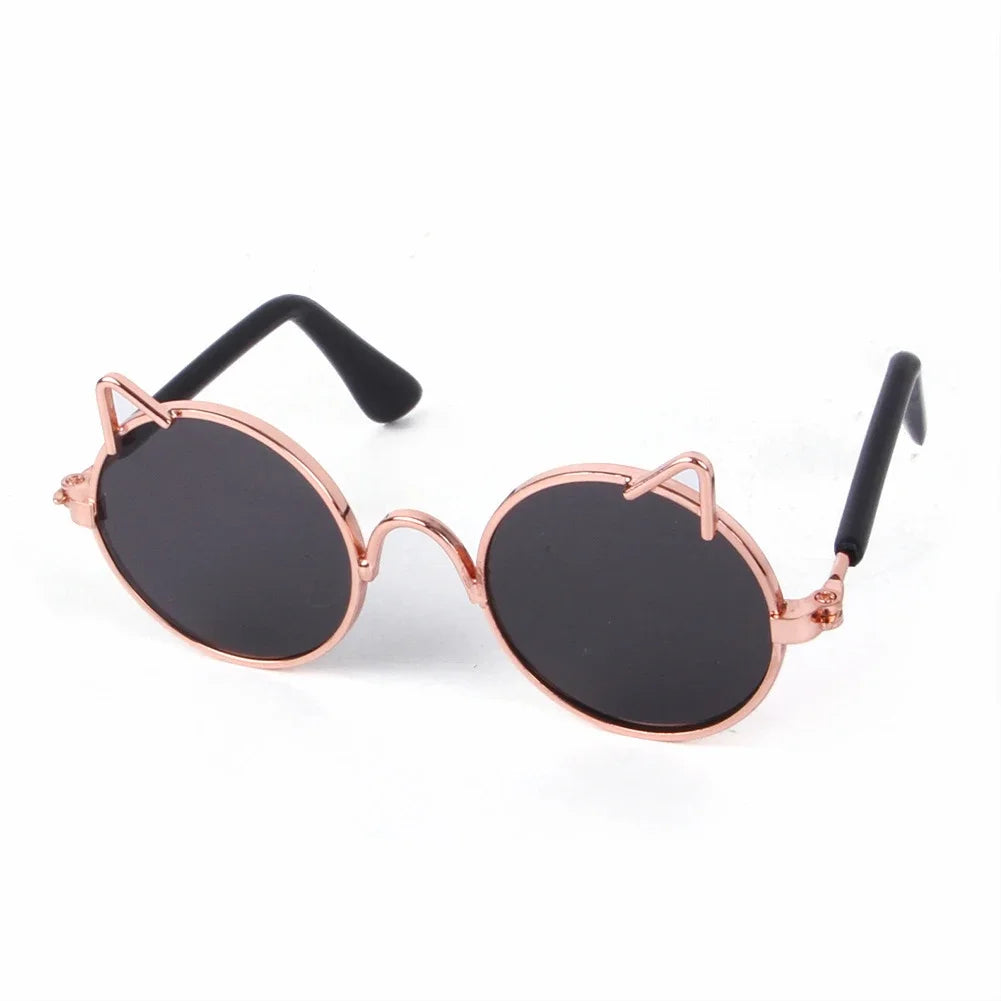 Pet Glasses Small Pet Sunglasses Stylish Pet Sunglasses for Dogs Cats Fashionable Eyewear for Sun Wind Lightweight HIP B Black