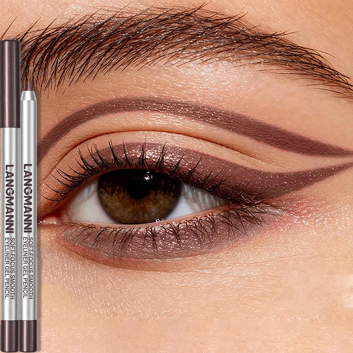 Pearlescent Eyeliner Gel Pencil Waterproof Lasting Smooth Glitter Eye Liner Makeup For Upper Lower Lash Line Eyeshadow Stick HIP 03-1Pc